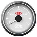 Fuel Level Gauge 52mm White Muscle Series