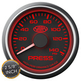 Oil Press Gauge 0-140psi 2 5/8 inch Black Muscle Series