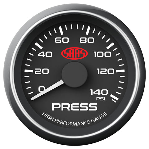 Oil Press Gauge 0-140psi 52mm Black Muscle Series