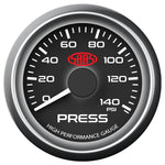Oil Press Gauge 0-140psi 52mm Black Muscle Series