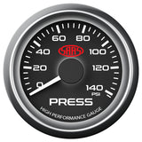 Oil Press Gauge 0-140psi 52mm Black Muscle Series