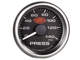 Oil Press Gauge 0-140psi 52mm Black Muscle Series