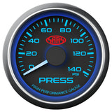 Oil Press Gauge 0-140psi 52mm Black Muscle Series