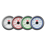 Oil Press Gauge 0-140psi 52mm White Muscle Series