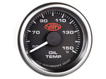 Oil Temp Gauge 50°-150° 52mm Black Muscle Series