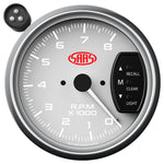 Tachometer 0-8K Shiftlite 3-3/4 White Muscle Series