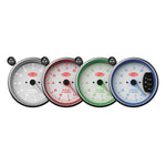 Tachometer 0-8K Shiftlite 3-3/4 White Muscle Series