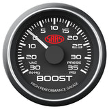 Boost Gauge 30inHg-35psi 52mm Black Muscle Series