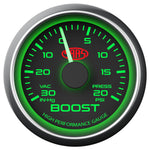 Boost Gauge 30inHg-20psi 52mm Black Muscle Series