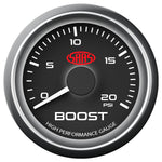 Boost Gauge Diesel 0-20 psi 52mm Black Muscle Series