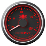 Boost Gauge Diesel 0-20 psi 52mm Black Muscle Series