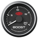 Boost Gauge Diesel 0-20 psi 52mm Black Muscle Series