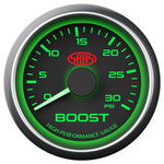 Boost Gauge Diesel 0-30 psi 52mm Black Muscle Series