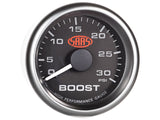 Boost Gauge Diesel 0-30 psi 52mm Black Muscle Series