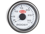Boost Gauge Diesel 0-30 psi 52mm White Muscle Series