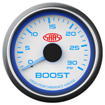 Boost Gauge Diesel 0-30 psi 52mm White Muscle Series