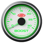 Boost Gauge Diesel 0-30 psi 52mm White Muscle Series