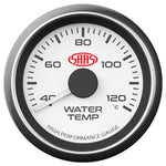 Water Temp Gauge 40°-120° 52mm White Muscle Series