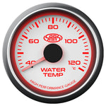 Water Temp Gauge 40°-120° 52mm White Muscle Series