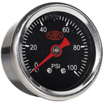 Fuel Press Gauge 100 Psi Liquid Filled 41mm Black