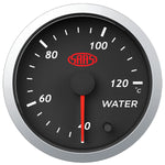 Water Temp Gauge 40°-120° 52mm Black Street Series