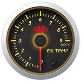 Exhaust Temp Gauge 0°-900° 52mm Black Street Series