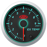 Exhaust Temp Gauge 0°-900° 52mm Black Street Series