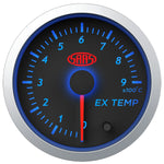 Exhaust Temp Gauge 0°-900° 52mm Black Street Series