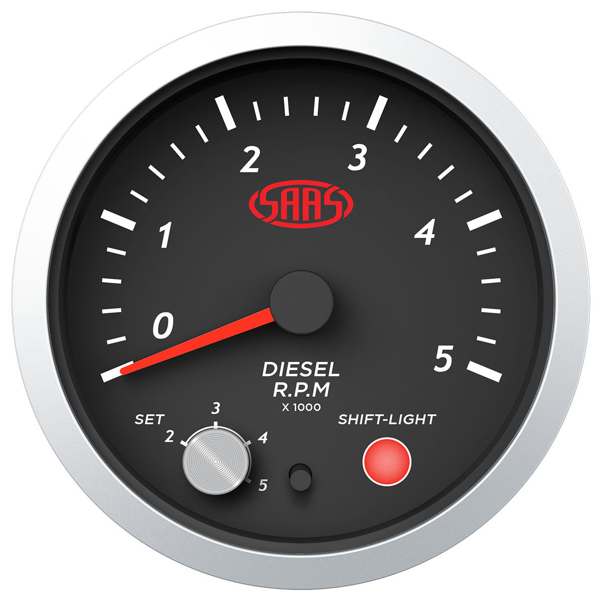 Tachometer Diesel 0-5K Shiftlight 3 1/2