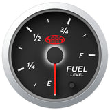 Fuel Level Gauge 52mm Black Street Series