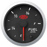 Fuel Level Gauge 52mm Black Street Series