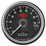 Tachometer 0-9K Shiftlite 3 1/2" 89mm In Dash Black Muscle Series