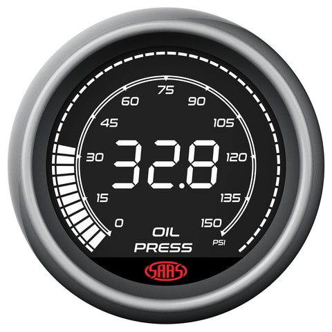 Oil Pressure Gauge 0-150 psi 52mm Muscle Digital Series