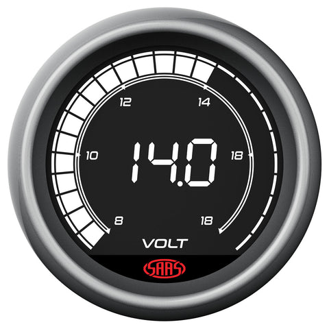 Volt Gauge 8v-18v 52mm Muscle Digital Series