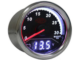 Dual Gauge Boost 0-30 Psi/Volt 8v-18v Analogue/Digital Trax Series