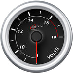 Volt Gauge 8v-18v 52mm Black Autoline