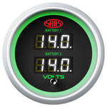 Dual Volt Digital Gauge 8v-18v 52mm Black Muscle Series 2
