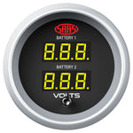Dual Volt Digital Gauge 8v-18v 52mm Black Muscle Series 2