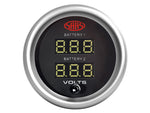 Dual Volt Digital Gauge 8v-18v 52mm Black Muscle Series 2