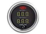 Dual Volt Digital Gauge 8v-18v 52mm Black Muscle Series 2