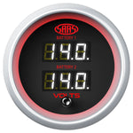 Dual Volt Digital Gauge 8v-18v 52mm Black Muscle Series 2