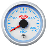 SAAS Oil Temperature Gauge 52mm - White Muscle Series II