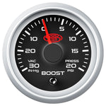 Boost Gauge 30inHg-20psi 52mm Black Muscle Series 2