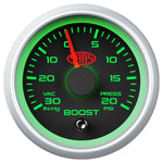 Boost Gauge 30inHg-20psi 52mm Black Muscle Series 2