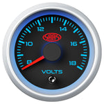 Volt Gauge 8v-18v 52mm Black Muscle Series 2