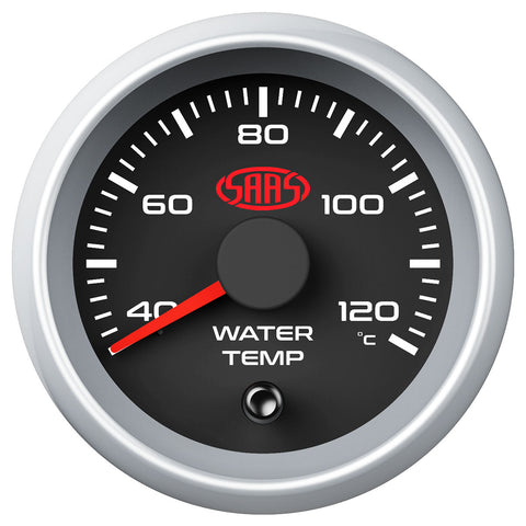 Water Temp Gauge 40°-120° 52mm Black Muscle Series 2