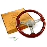 Steering Wheel Wood 14" ADR Logano Chrome Spoke & Button