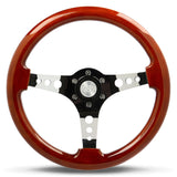 Steering Wheel Wood 14" ADR Logano Chrome Spoke