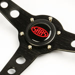 Steering Wheel Suede 14" ADR Retro Black Spoke + Indicator