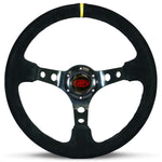 Steering Wheel Suede 14" ADR GT Deep Dish Black With Holes + Indicator